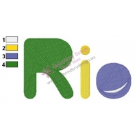 Rio Logo Embroidery Design